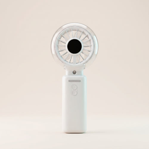 AeroPocket Lite compact white pocket fan for travel